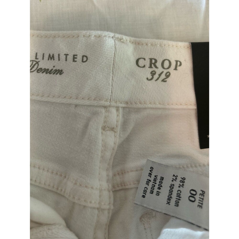 THE LIMITED White Capri Crop Jeans – Slim Mid‑Rise Stretch Denim – NWT Size 00 - Picture 7 of 9